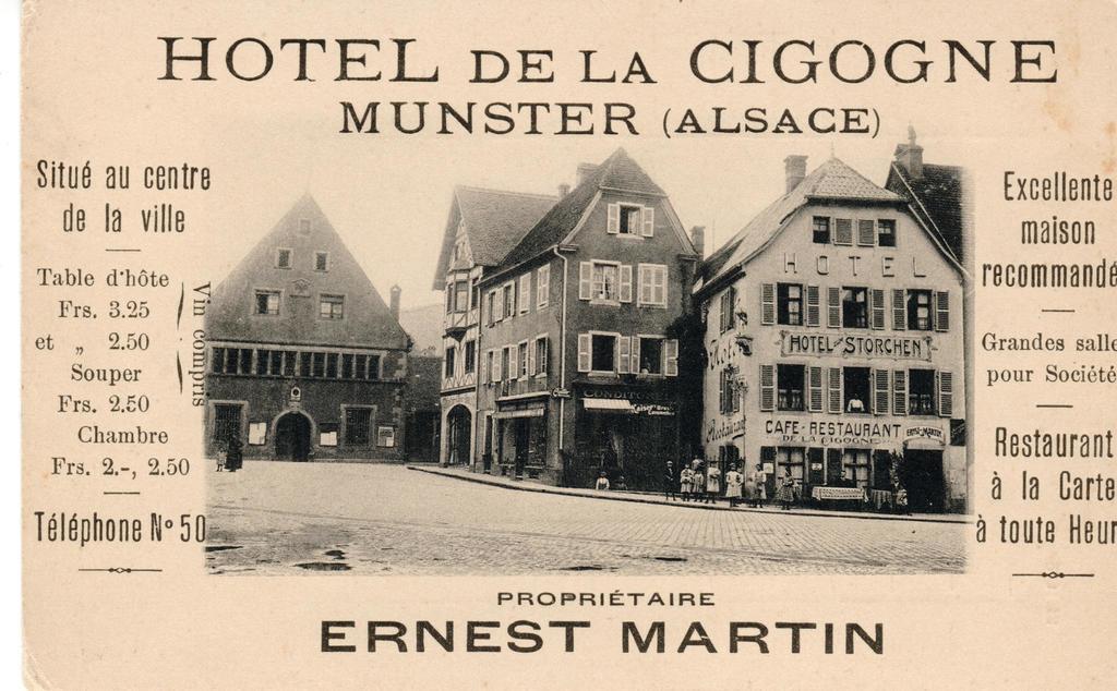 Hotel Restaurant La Cigogne Munster  Kültér fotó